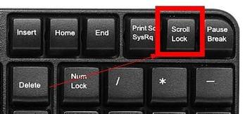 scrolllock？scroll lock键亮了哪里关？